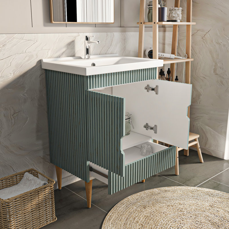 Sahra Bathroom Vanity, Sea Green, 60cm