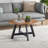 Almirante Coffee Table - Industrial Modern Round Table with MDF Top and Metal Base - Furniture for Living Room, Apartment, or Dorm Room
