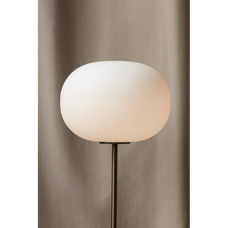 JWDA Floor Lamp, Bronzed Brass/White Carrara Marble
