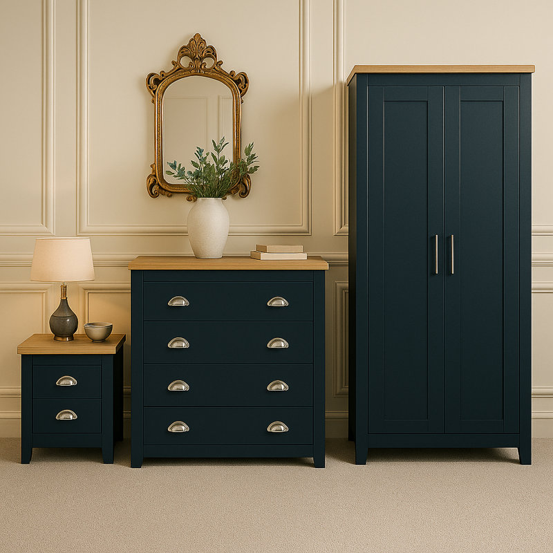 Benefiel Piece Bedroom Set, Navy