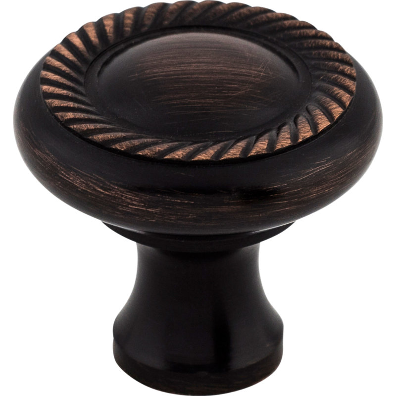Swirl Cut 1 1/4" Diameter Round Knob, Tuscan Bronze