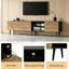 Unfinished TV Stand for TVs up to 75" with Fireplace Included