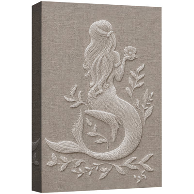 «Mermaid Floral», impression sur toile, impression sur toile encadrée, impression sur toile