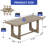 70.8" x 31.5" Classic Large Rectangle Dining Table, Farmhouse Multipurpose Table with Unique Base For 6-8 persons