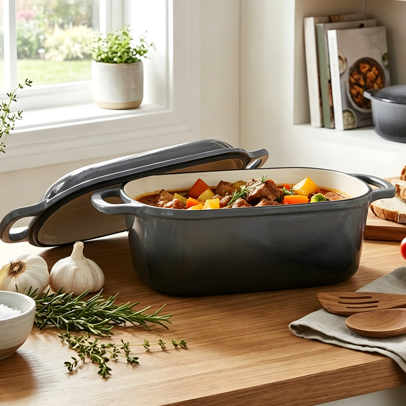 Enamelled Cast Iron Dutch Oven Pot for Bread Baking