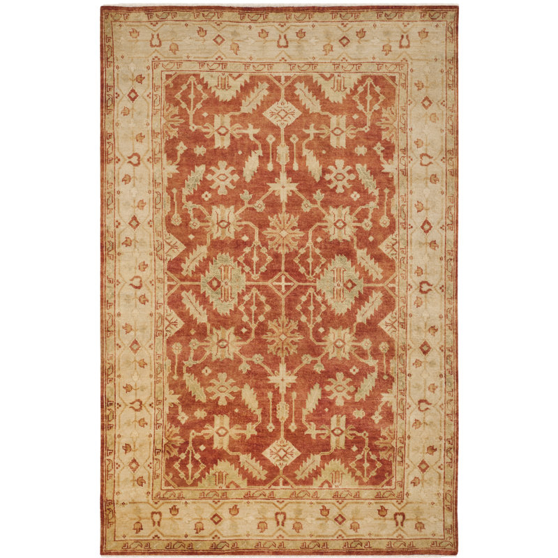 Tapis oriental en laine noué à la main Ajasia, Rectangle 9 pi x 12 pi