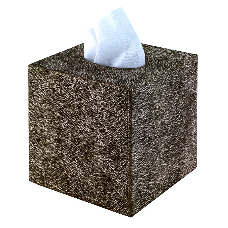 Stingray Tissue Box Cover, Bronze