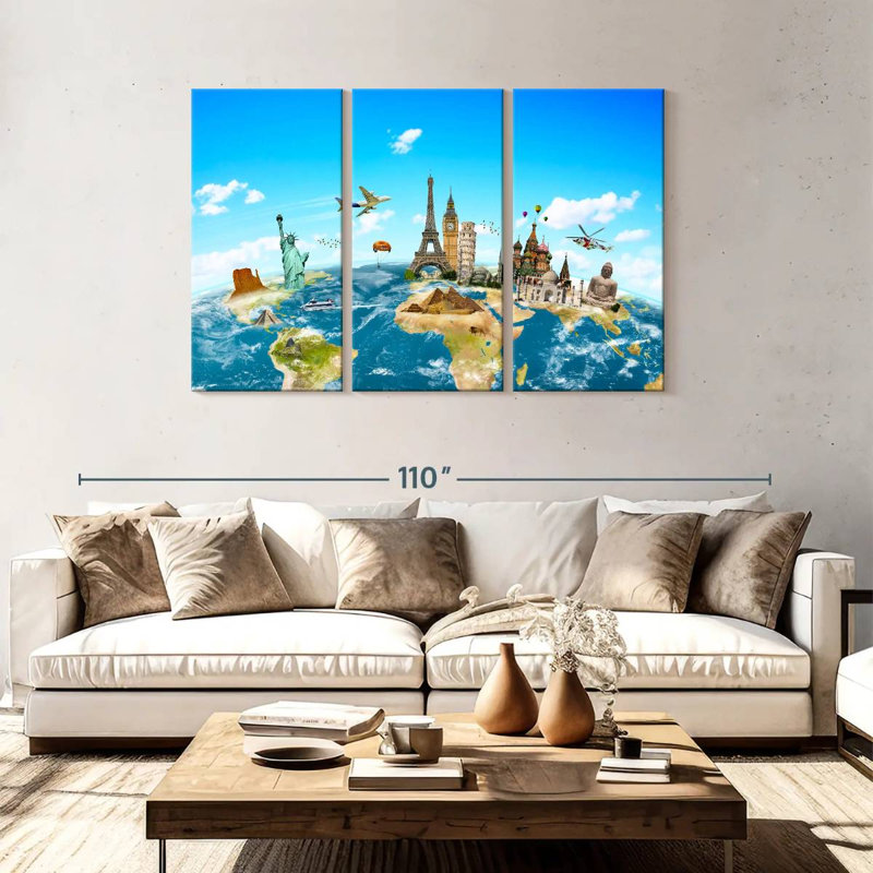 Senne Travel Monuments, 48" H x 74" W