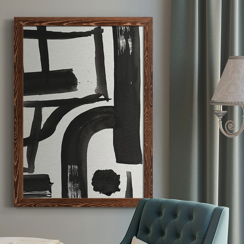«Inkwell Intersect I», reproduction encadrée de qualité supérieure - prête à être accrochée, Pas de tapis