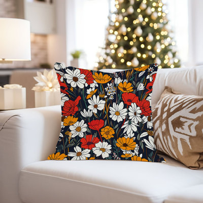 Motif floral rétro de fleurs sauvages I