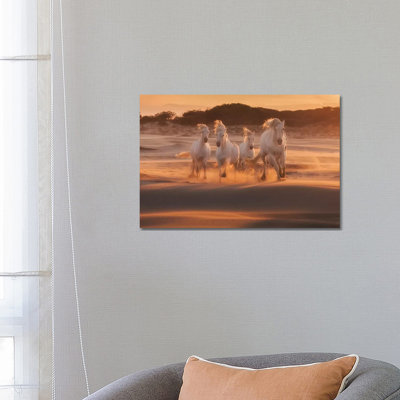 White Angels Of Camargue XLIV by Daniel Kordan - Wrapped Canvas Gallery-Wrapped Canvas Giclée