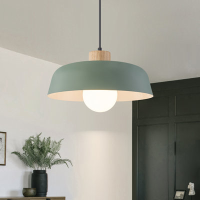 1 - Light Macaron Green Dome Pendant