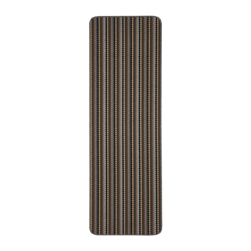 Aloysious Non-Slip Striped Indoor Doormat, Runner 67 x 200 cm, Grey