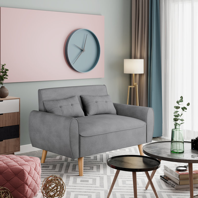 Bergthold Upholstered Armchair, Light Gray