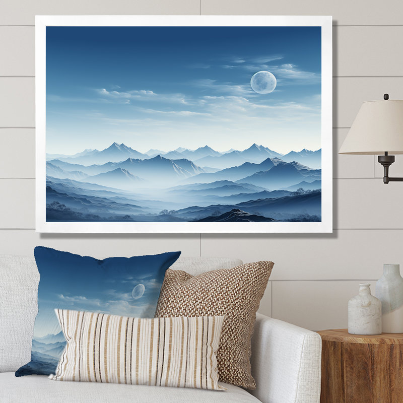 Sérénité alpine, Cadre simple blanc, H 12 po x l 20 po x P 1 po