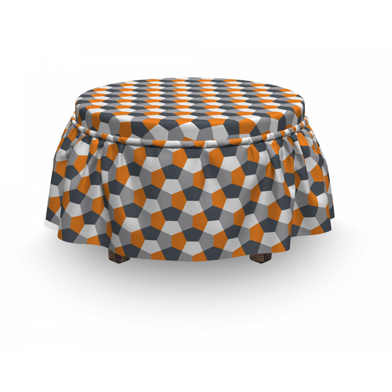Housse pour repose-pieds à carreaux hexagonals
