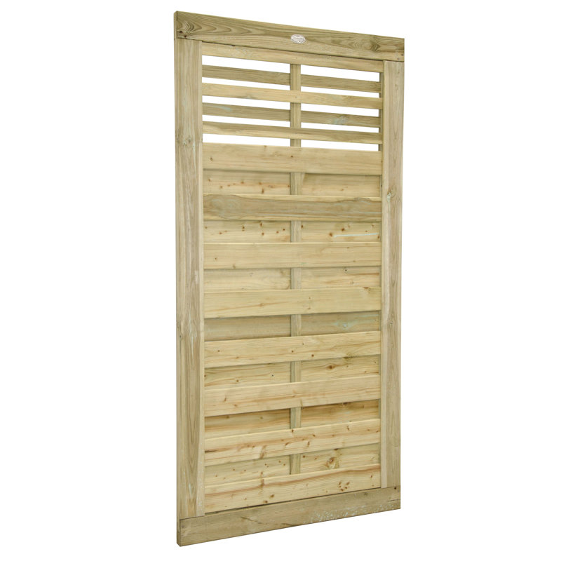 180.0098cm H x 89.9922cm W Natural Timber Wood Gate