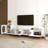 Wood Extendable TV Stand with Storage Cabinets – Rectangle Media Console for Living Room & Bedroom-374227003