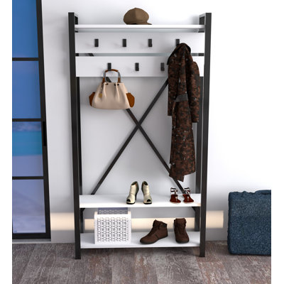 Jenitza Hallway Set with Storage Bench and Shoe Storage