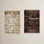 Ensemble de 2 reproductions d'art textuel sur bois Isabell