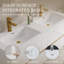 Meuble-lavabo mural 60 po avec lavabo double 60 po et 4 tiroirs à fermeture en douceur-745270916