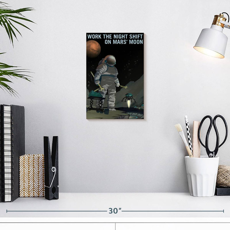 Oberle Mars Explorers Wanted Poster VI, 12" H x 8" W