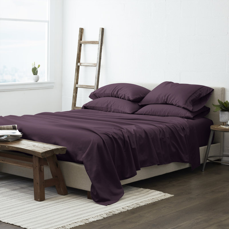 Archimedes Microfiber Sheet Set, Purple, Twin XL