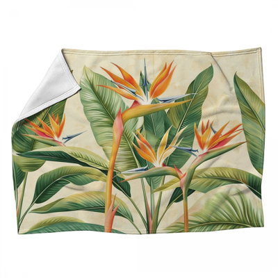 Blend Bird Machine Printed Throw Blanket