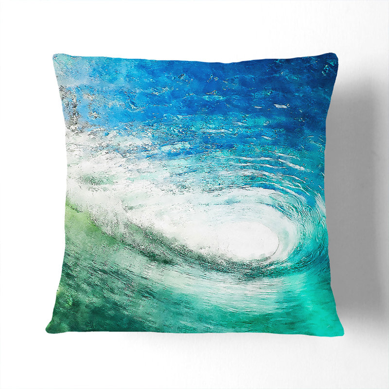 Within the Wave Cushion with Filling, 40cm H x 40cm W x 15cm D, White