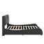 Lit plateforme double en similicuir pleine grandeur avec tête de lit renforcée, système audio Bluetooth et éclairage à DEL RVB-1662862816
