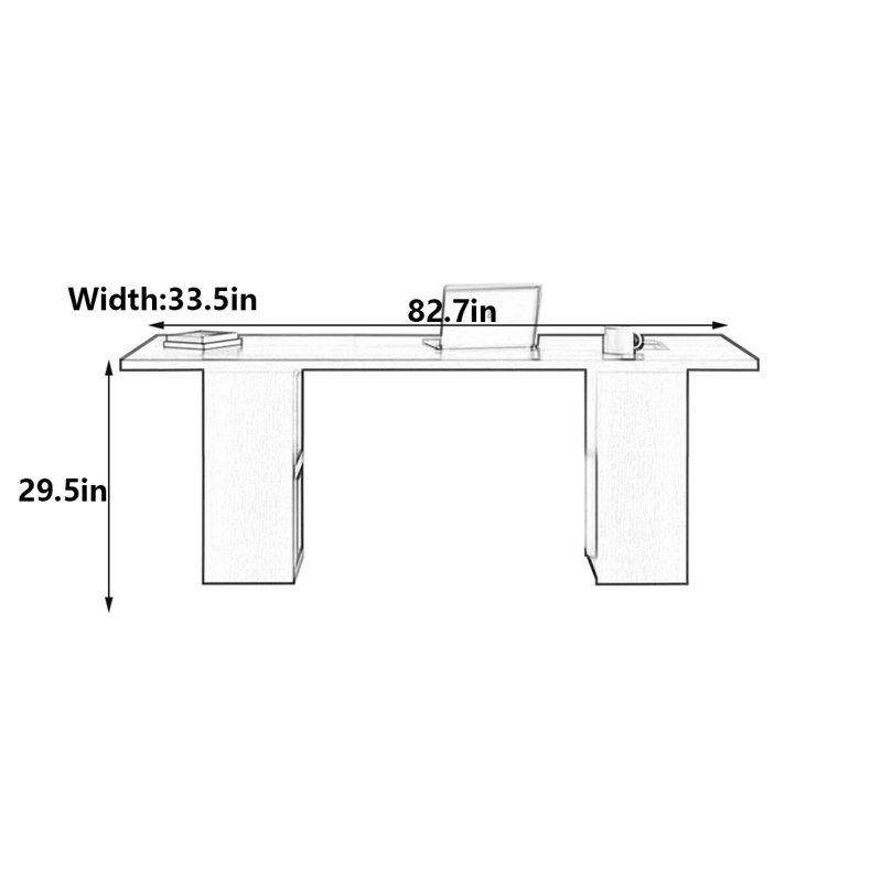 Burris, H 29,5 po x l 82,7 po x P 33,5 po