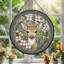 Panneau de vitrail floral cerf de cerf - 7,8H-1787743061