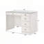 Meuble-lavabo 1 pièce avec plateau en verre et 5 tiroirs en cristal blanc-1667097098