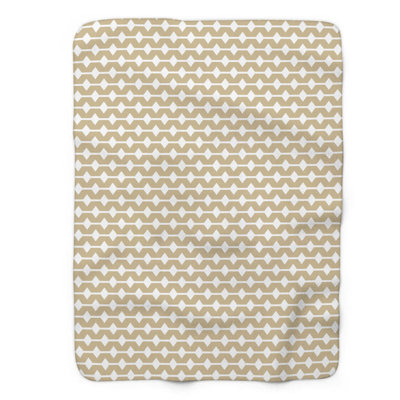 Couverture sherpa de qualité supérieure 1 pièce Ocean Sand White