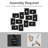 Staggered Integrated Collage Frame, Matte White Frame Fits Standard 4x6 Photos