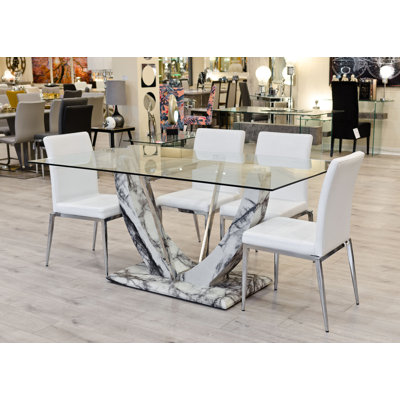 Eunice Glass Dining Set