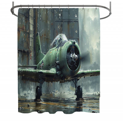Fighter Plane Aviation Shower Curtain
