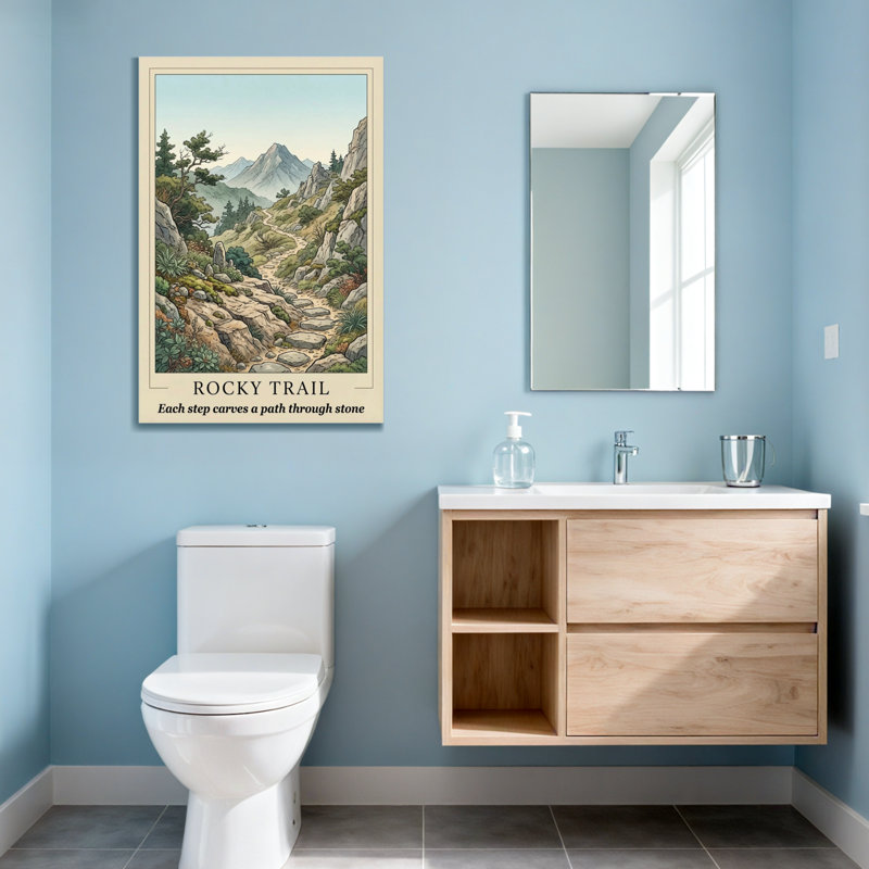 «Landscape & Nature Rocky Trail Mountain Path Nature Landscape», reproduction d'art, H 18 po x l 12 po