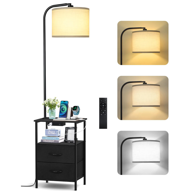 40cm W Metal Bedside Table