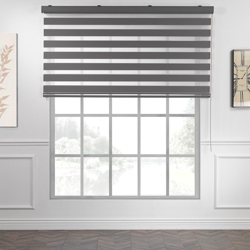 Semi Sheer Roller Shade, Anthracite, 185cm L x 156cm W