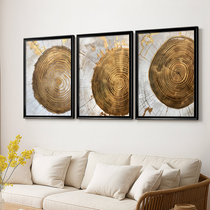 ABSTRACT Series CLXIX - Toile tendue avec châssis sur mesure - 3 pièces