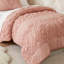 Ensemble d'édredon pour lit double / grand 3 pièces, rose
