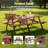 12-Person Picnic Table Set with Benches