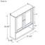 Bathroom Wall Cabinet With Doule Mirror Doors And Shelvs
