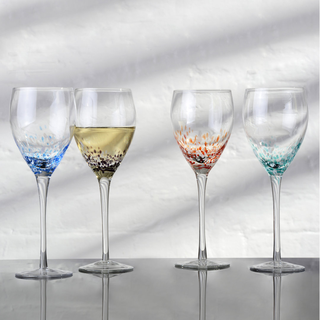Speckle 11.75oz. Glass All Purpose Wine Glass Stemware Set (Set of 4) Anton Studio Designs