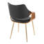 Chaises de salle à manger contemporaines avec similicuir rembourré et pieds en métal - ensemble de 2