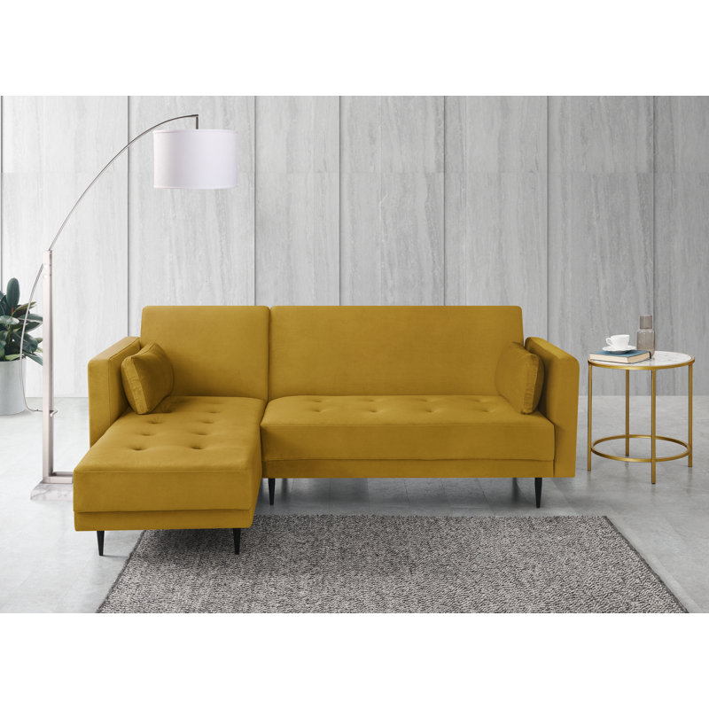 Brutus Sleeper Corner Sofa, Mustard Yellow