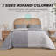  Édredon toutes saisons réversible, édredon de grand lit matelassé en duvet synthétique, couette en microfibre douce de qualité supérieure