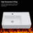 Space-saving Ceramic Wall-mounted Sink Modern Design With Black Towel Bar For Stylish Bathrooms
