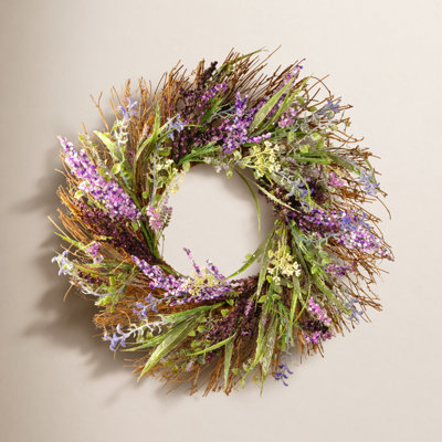 Primrue 22 in. Mixed Leaf Spring Wreath